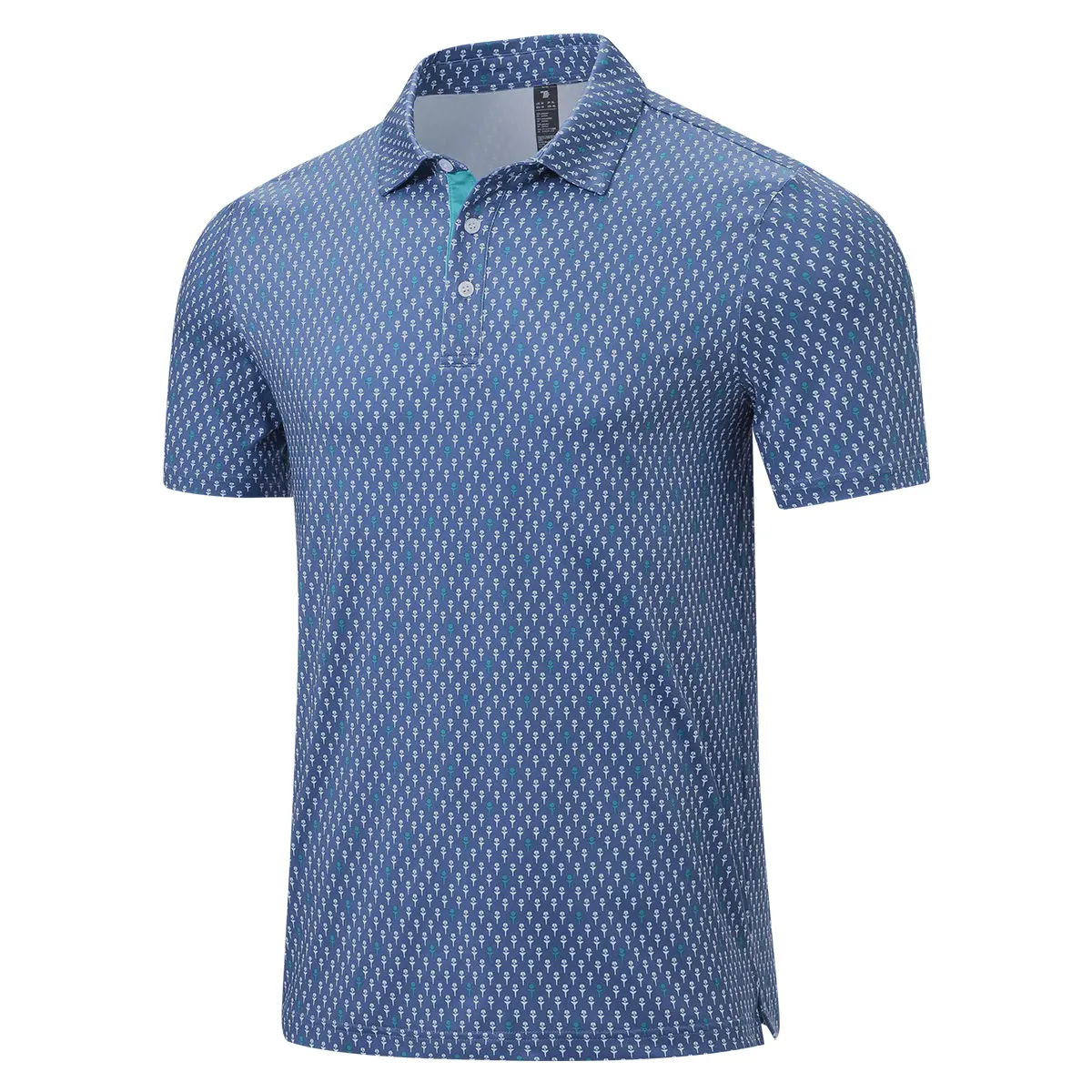 Men's Classic 3-Button Moisture Wicking Athletic Short Sleeve Golf Polo 