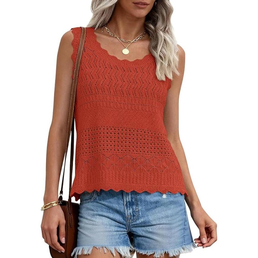 Women's Boho Beach Knit Crochet Tank Tops