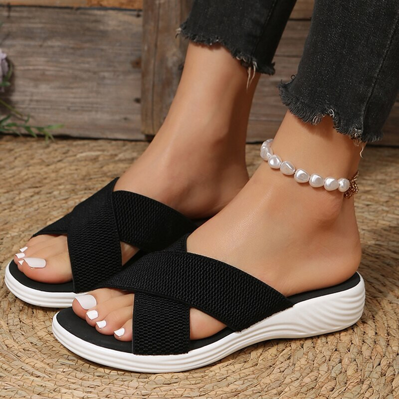 Leather Orthopedic Arch Support Sandals Diabetic Walking Sandals.