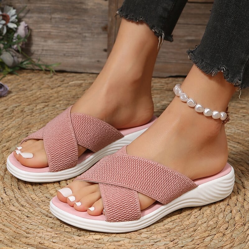 Leather Orthopedic Arch Support Sandals Diabetic Walking Sandals.