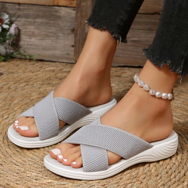 Leather Orthopedic Arch Support Sandals Diabetic Walking Sandals.