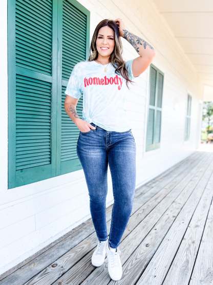   8 Days A Week  Medium Wash Mid Rise Skinny jeans with Handsanding