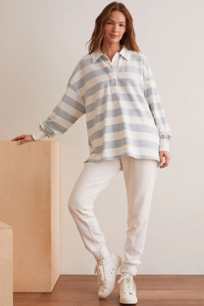 Line Up Striped Polo Top