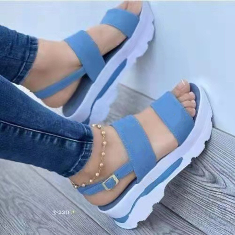 Women's slope heel sandals