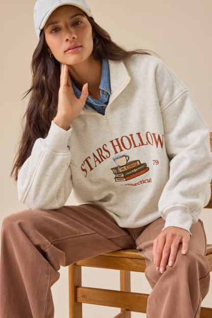 Quarter-Zip Stars Hollow Pullover