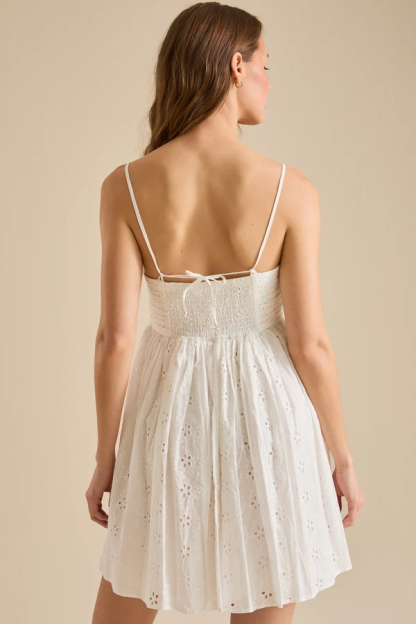 Janna Eyelet Mini Dress