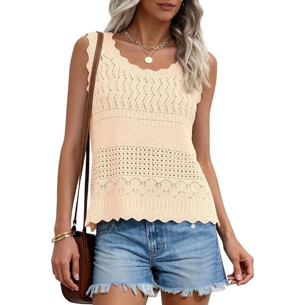 Women's Boho Beach Knit Crochet Tank Tops