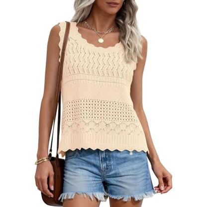 Women's Boho Beach Knit Crochet Tank Tops