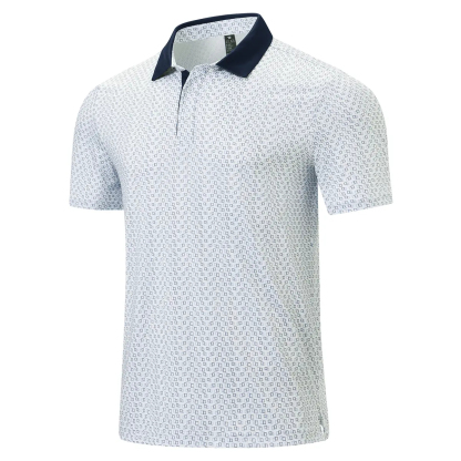 Men's Classic 3-Button Moisture Wicking Athletic Short Sleeve Golf Polo 
