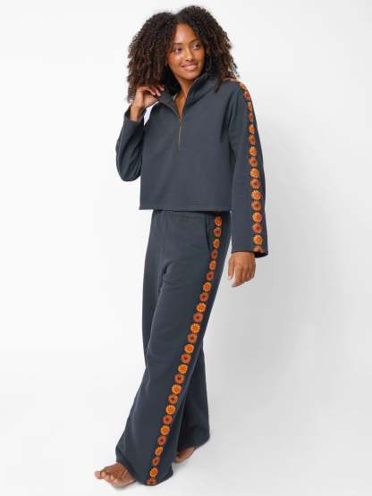 Lyvie Trim Sweatshirt - Charcoal