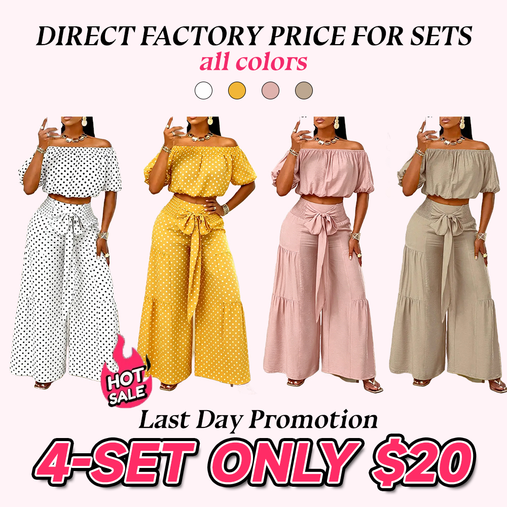Women's Polka Dot Casual Chic Vacation Two-Piece Sets