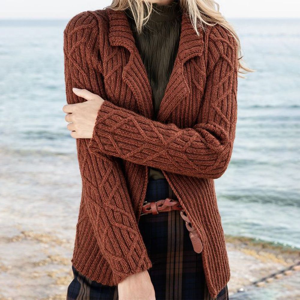 Classy Long Sleeve Plain Cardigan