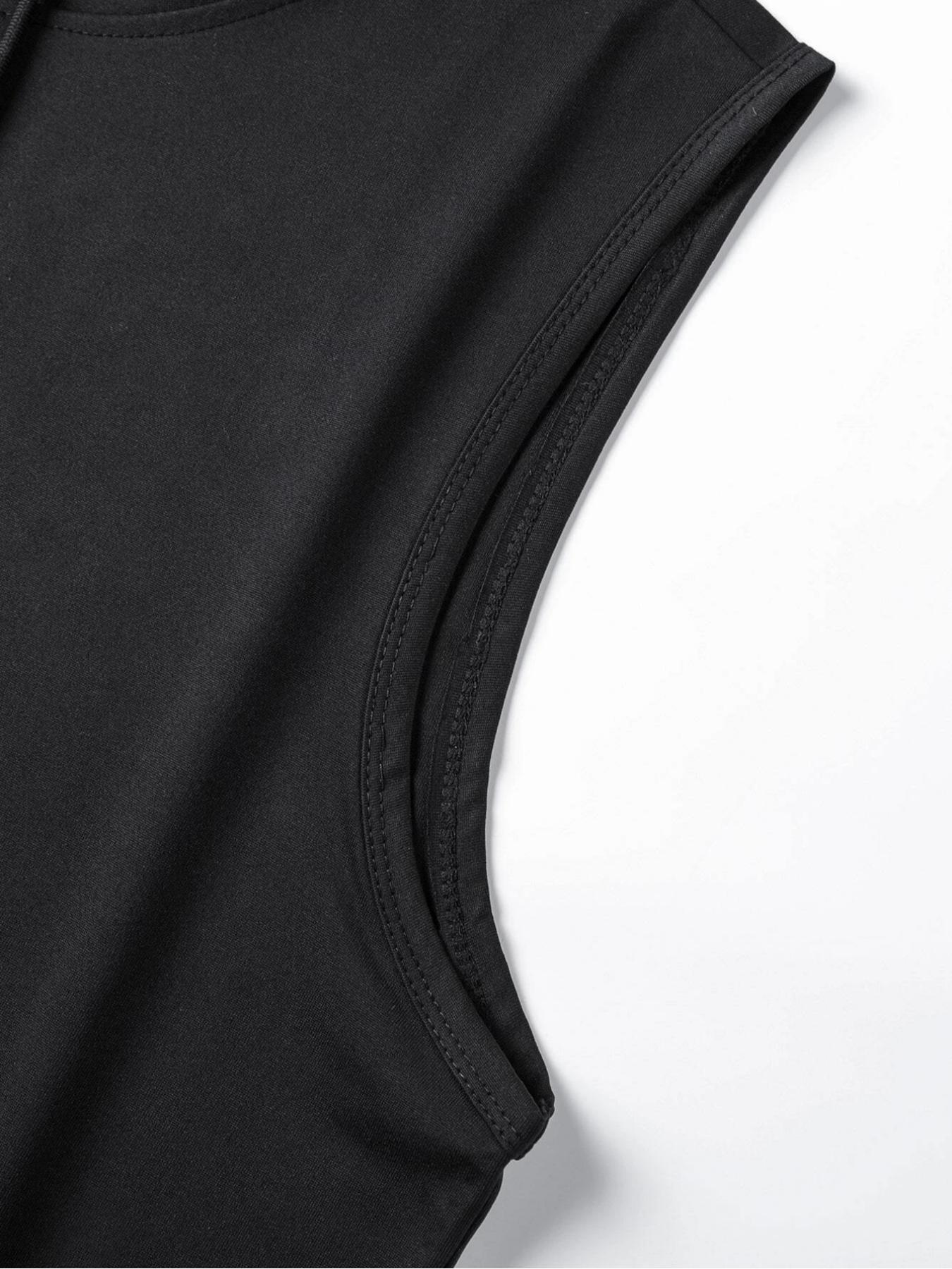 Men's Fashion Hooded, Casual Summer Wear, Athletic Workout Clothing, Moderate Fabric Thickness, Fitted Style, Ideal for Outdoor Activities