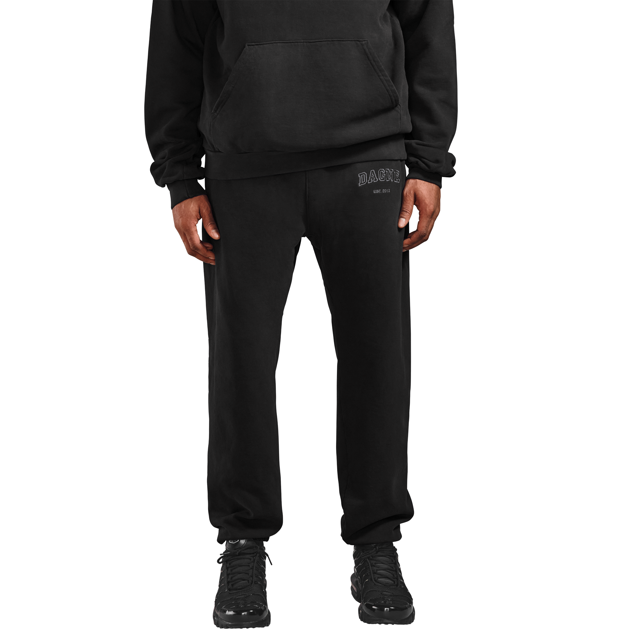 Varsity Logo Sweatpants in Onyx, Large