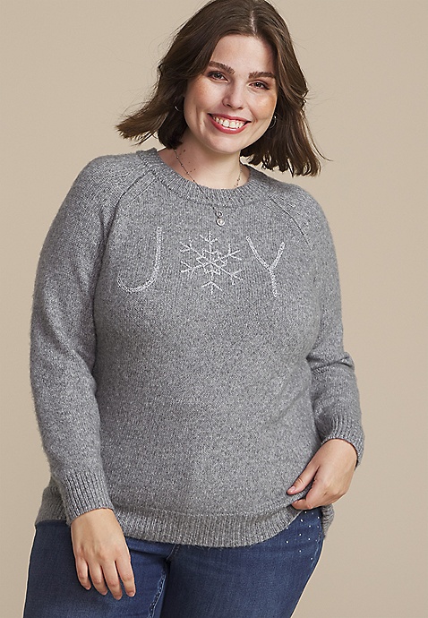 Plus Size Cozier Than Cashmere Tinsel Joy Sweater