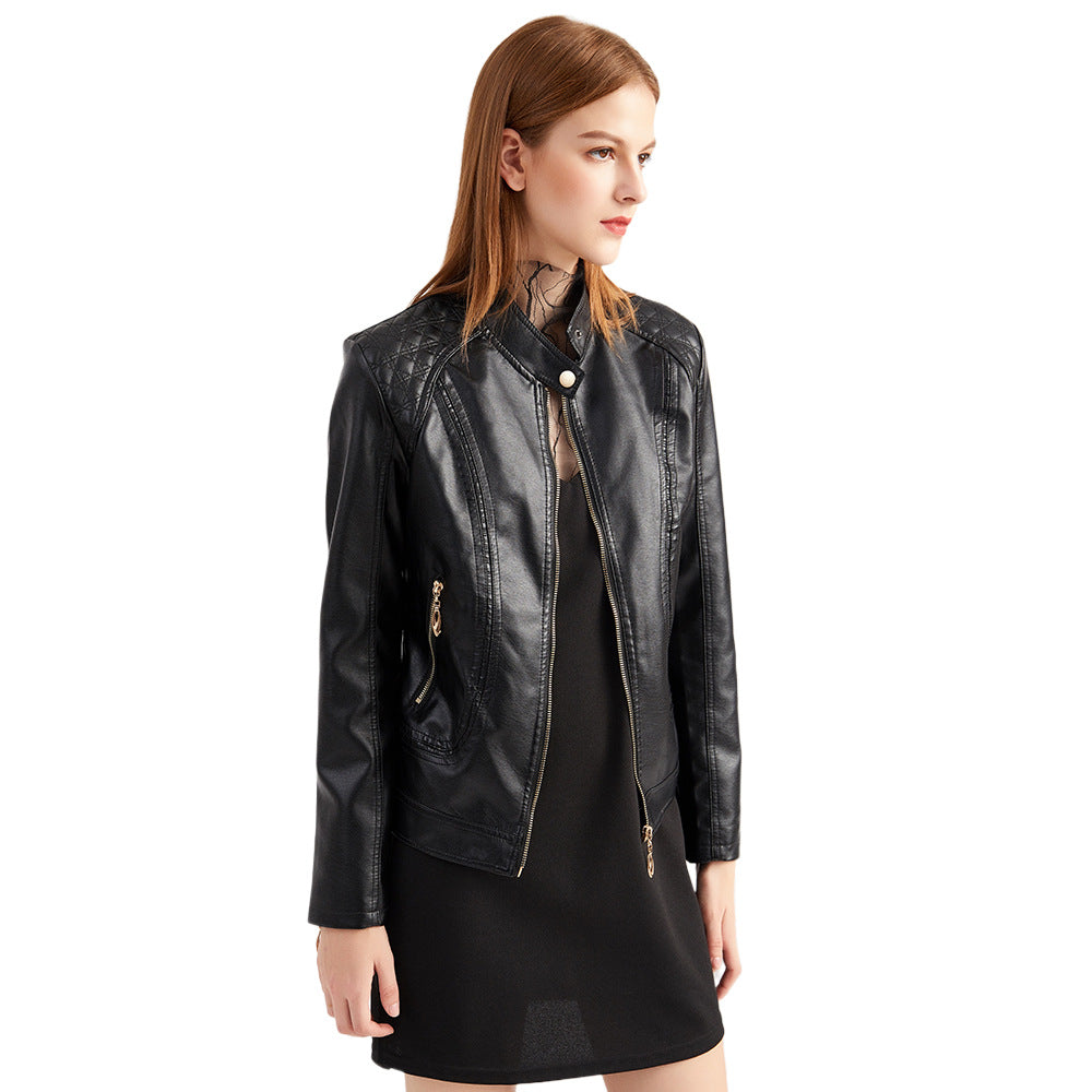 2021 Women's Leather Jackets 100% polyurethane