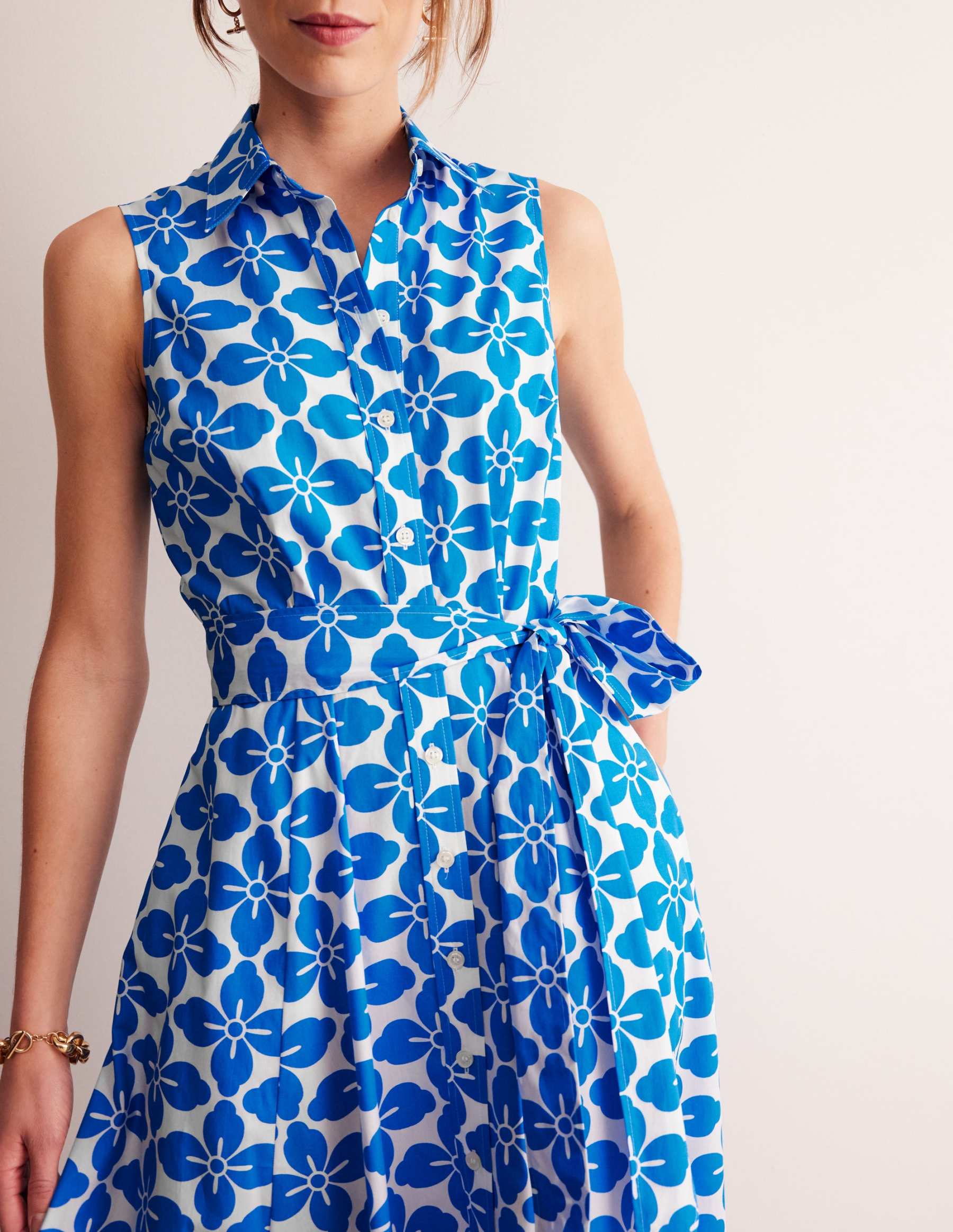 Amy Sleeveless Shirt Dress