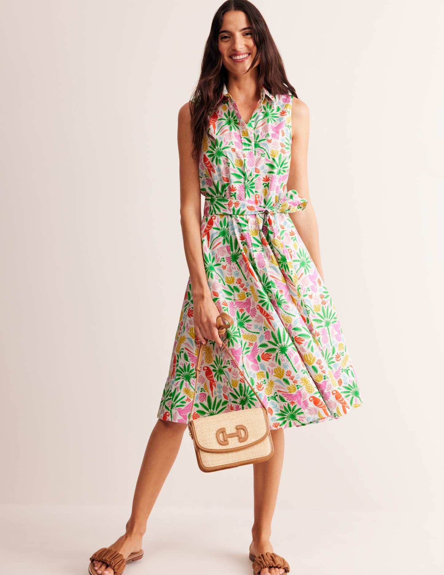 Amy Sleeveless Shirt Dress