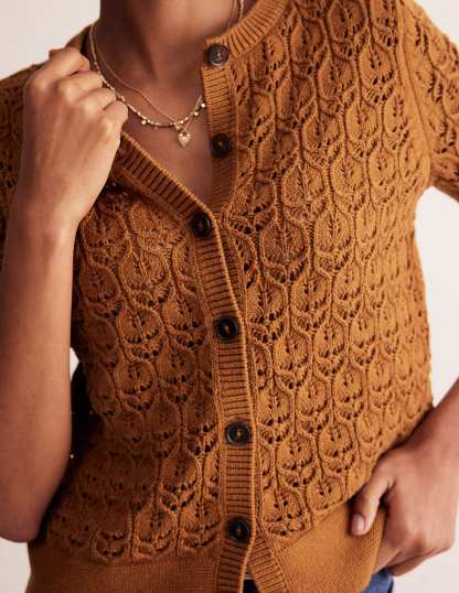 Short Sleeve Crochet Cardigan