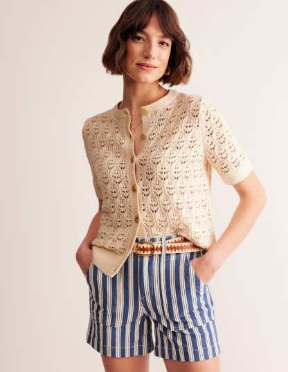 Short Sleeve Crochet Cardigan