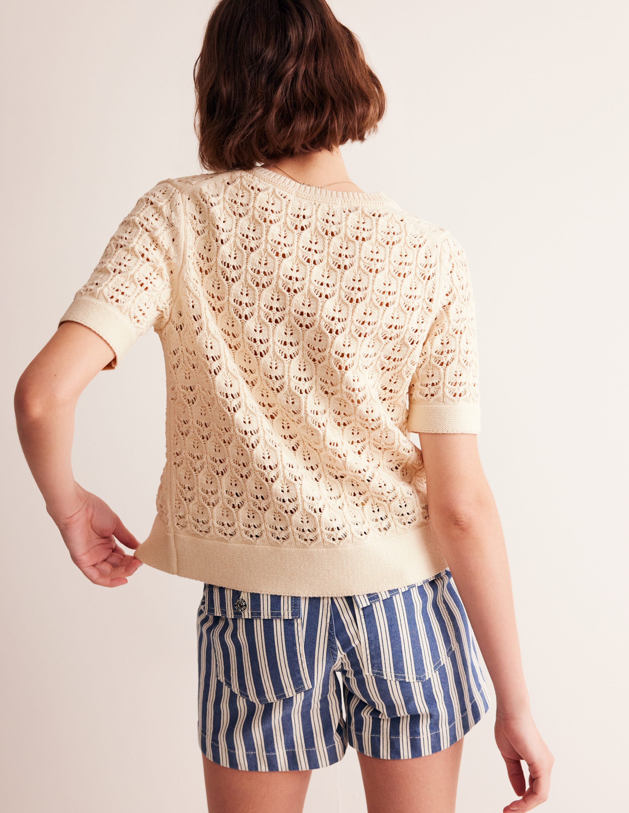Short Sleeve Crochet Cardigan