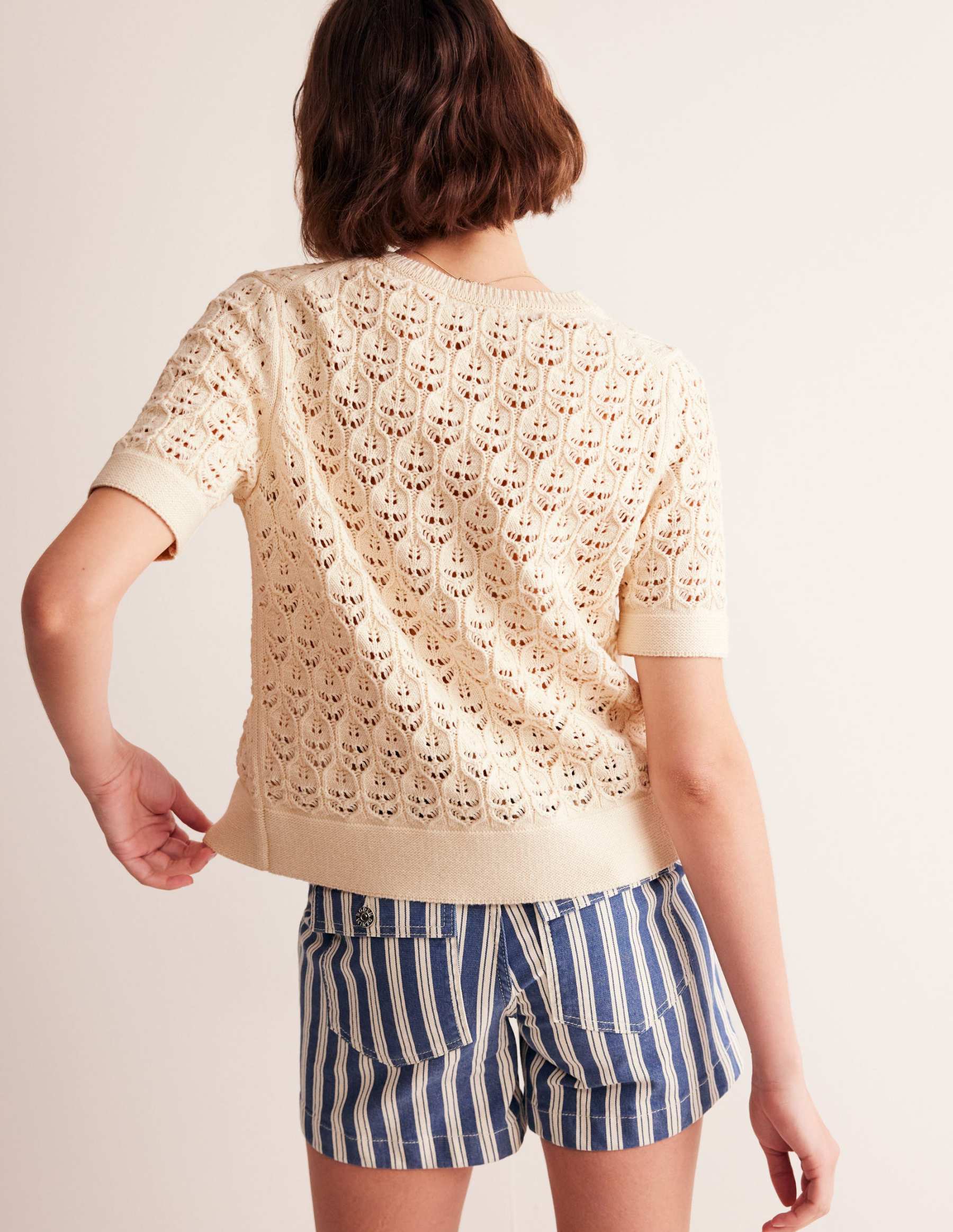 Short Sleeve Crochet Cardigan