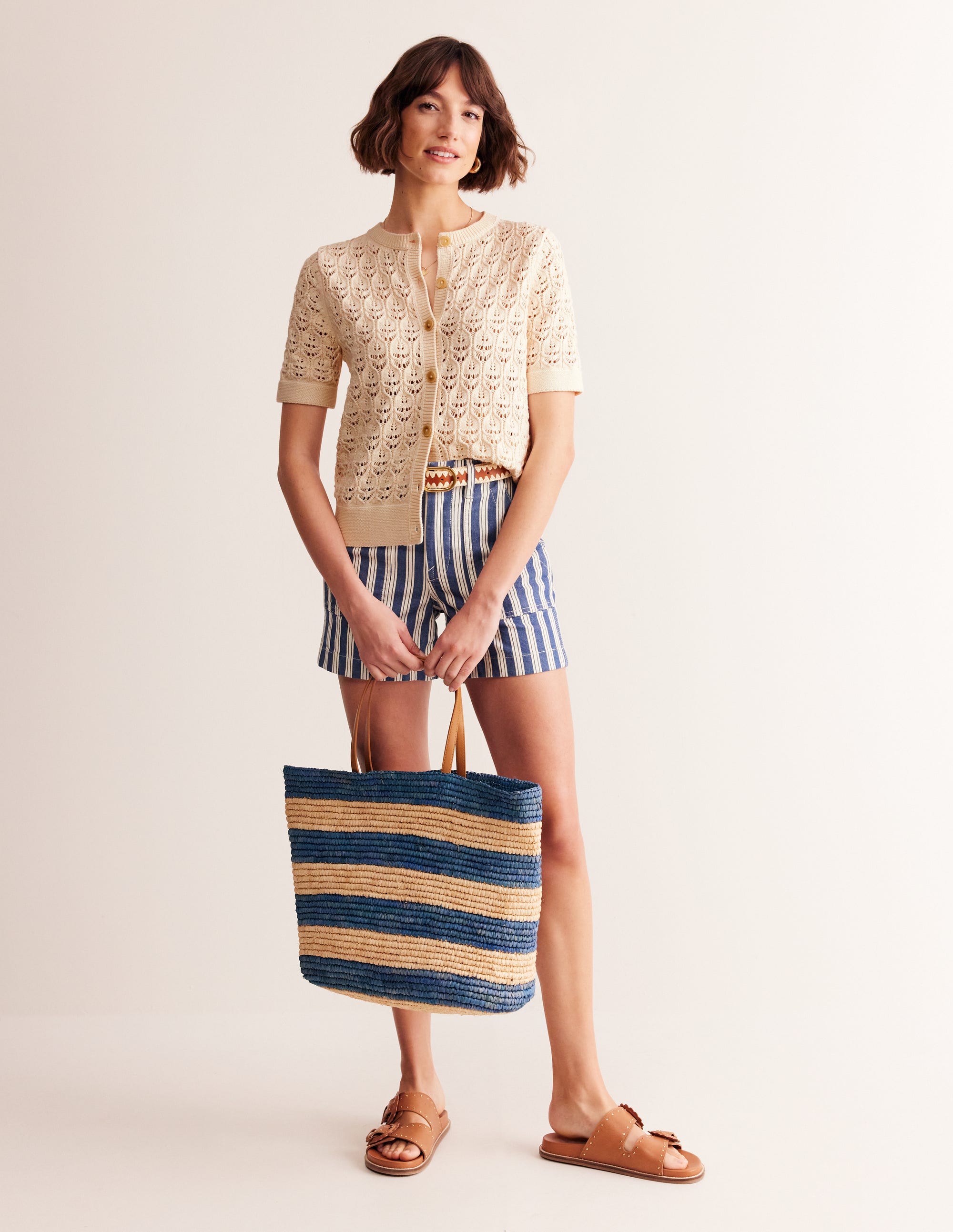 Short Sleeve Crochet Cardigan