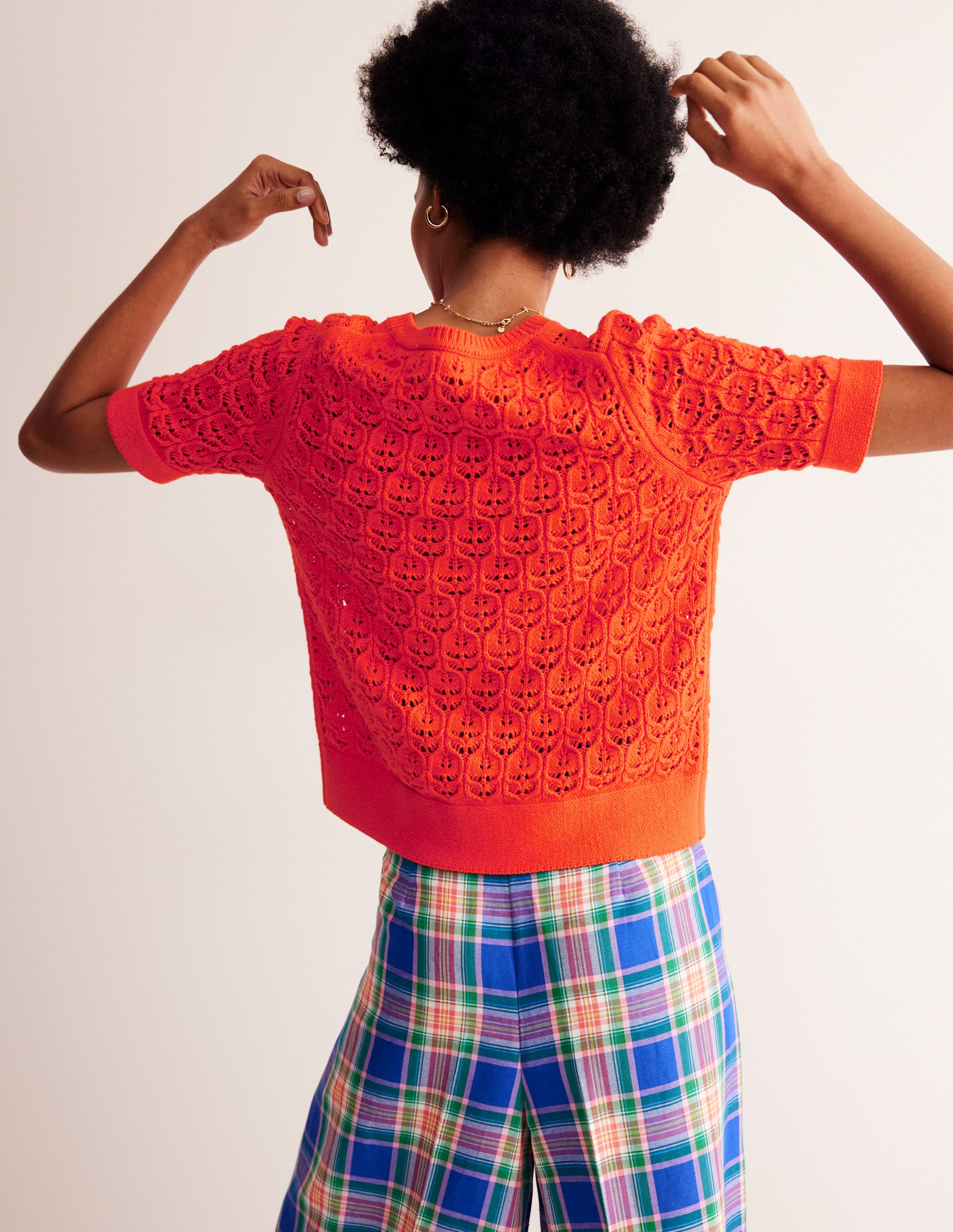 Short Sleeve Crochet Cardigan