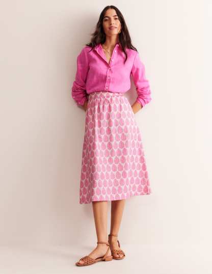 Hattie Poplin Midi Skirt