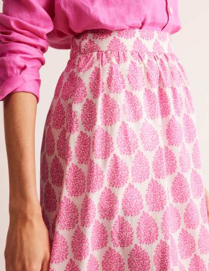 Hattie Poplin Midi Skirt