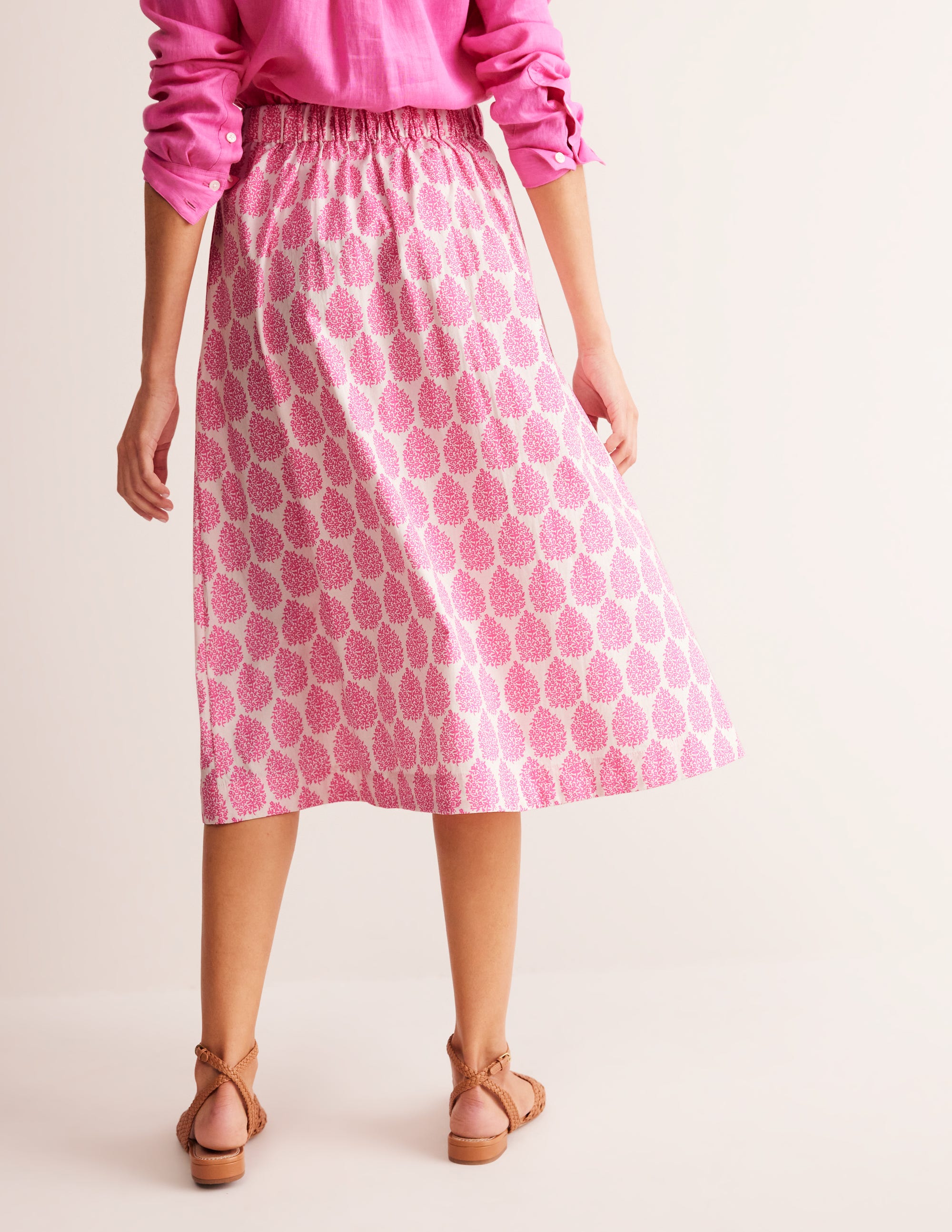 Hattie Poplin Midi Skirt