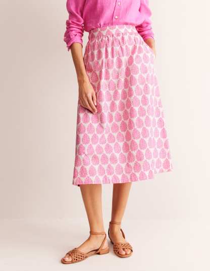 Hattie Poplin Midi Skirt