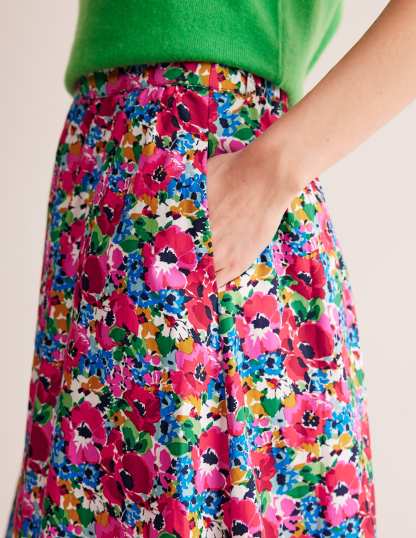 Hattie Poplin Midi Skirt