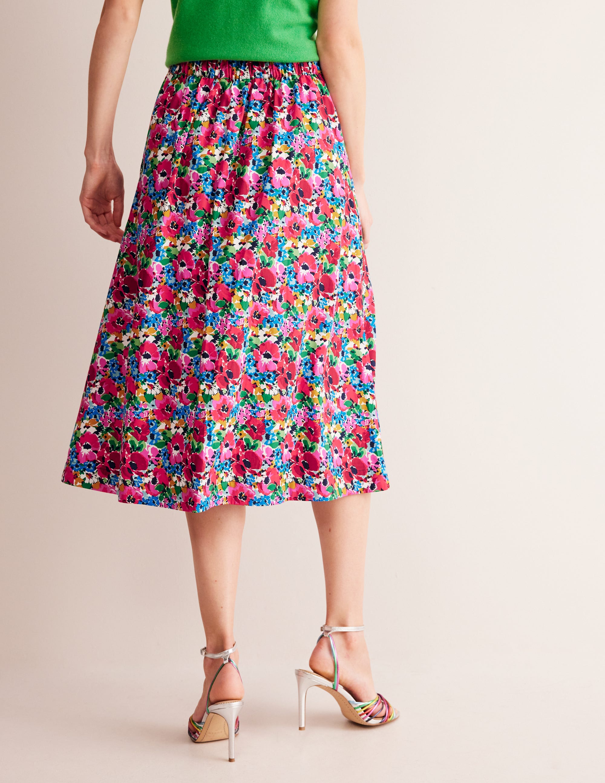 Hattie Poplin Midi Skirt