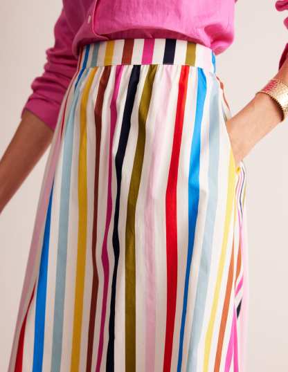 Hattie Poplin Midi Skirt