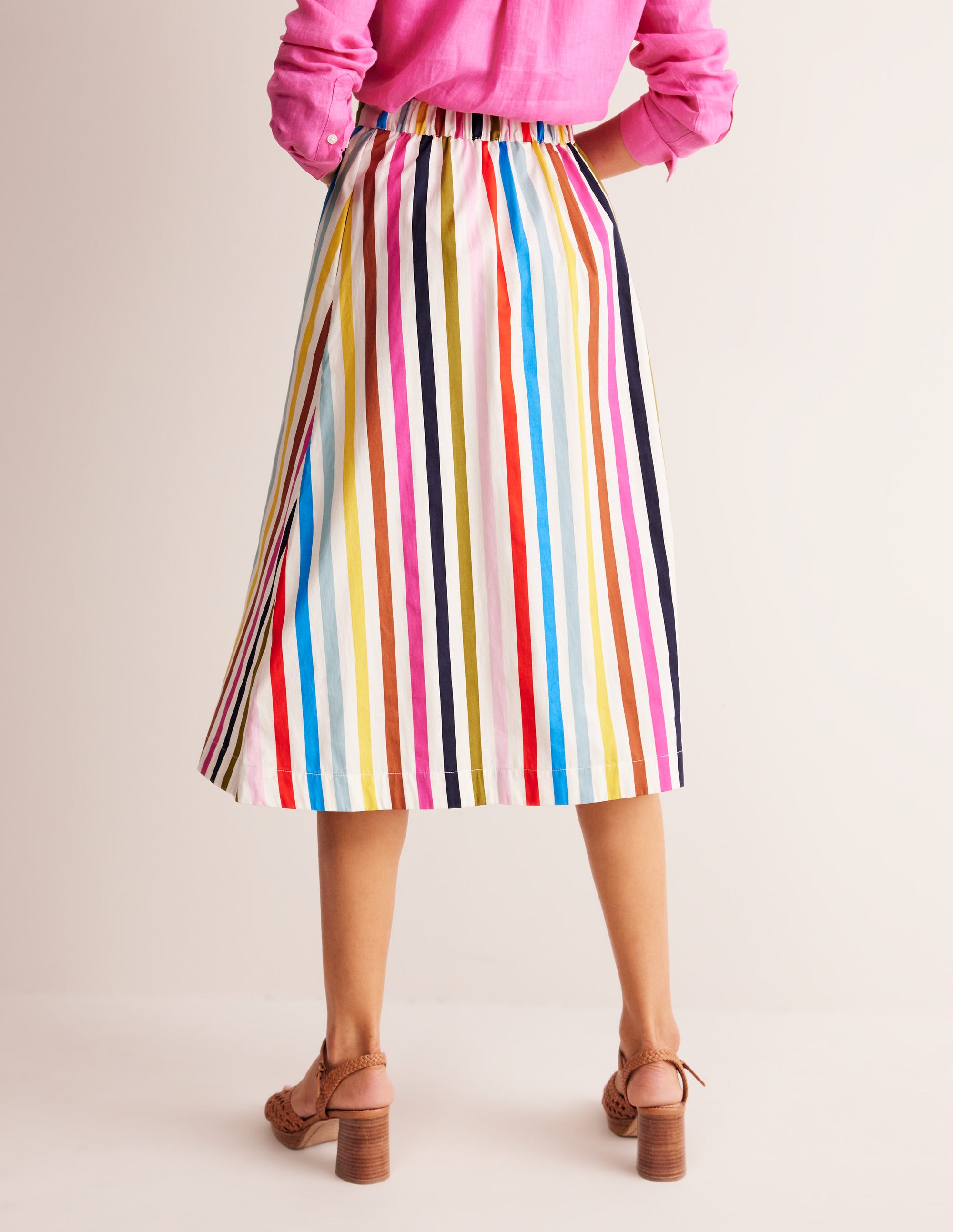 Hattie Poplin Midi Skirt