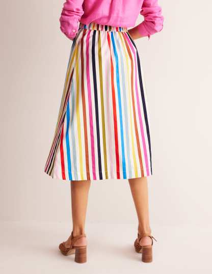 Hattie Poplin Midi Skirt