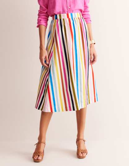 Hattie Poplin Midi Skirt