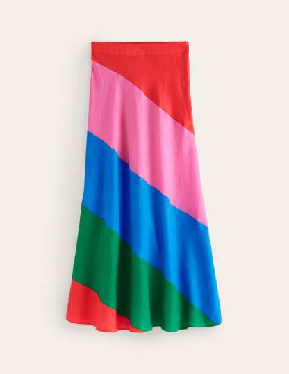 Patchwork Bias-Cut Slip Skirt
