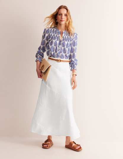 Patchwork Bias-Cut Slip Skirt