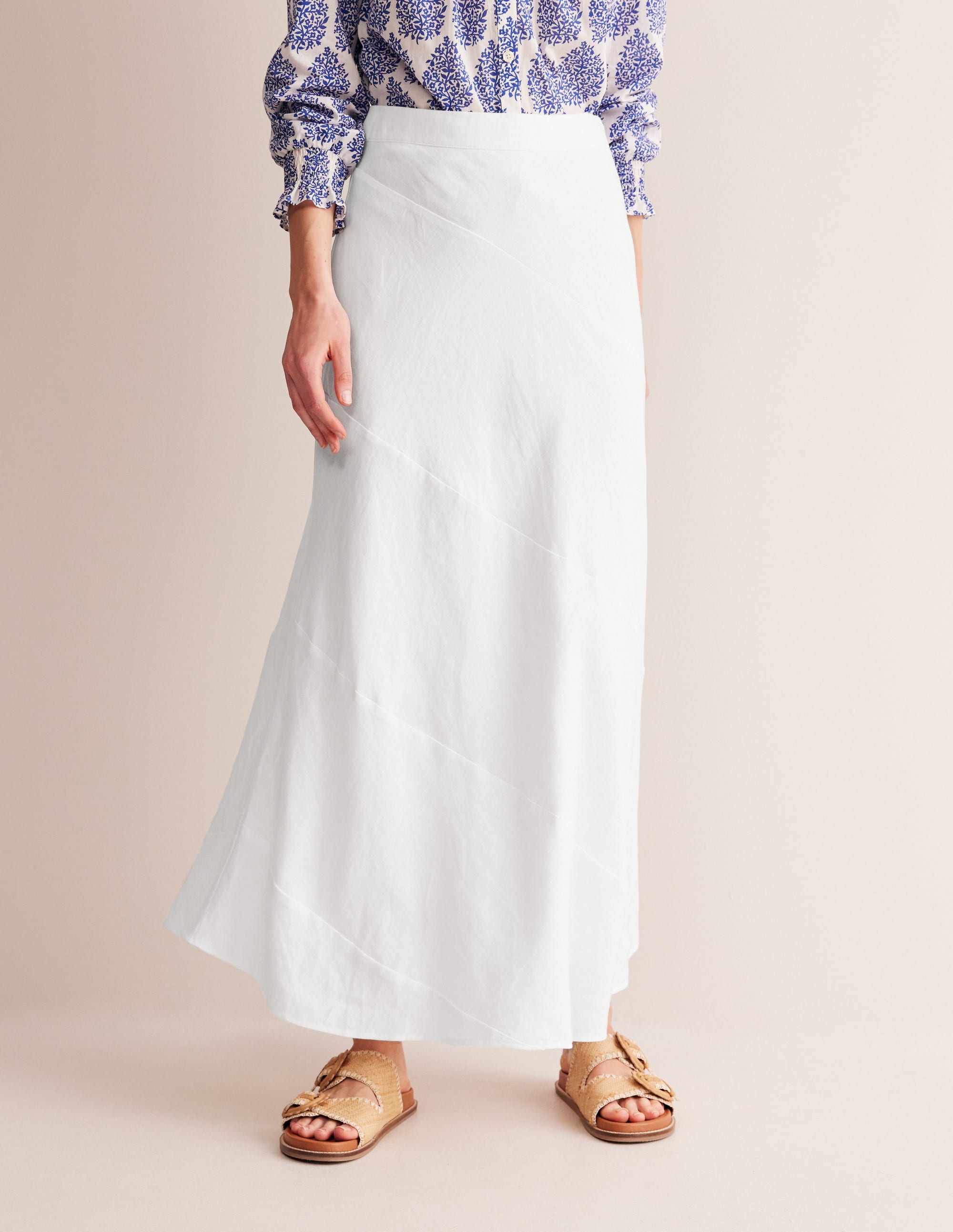 Patchwork Bias-Cut Slip Skirt
