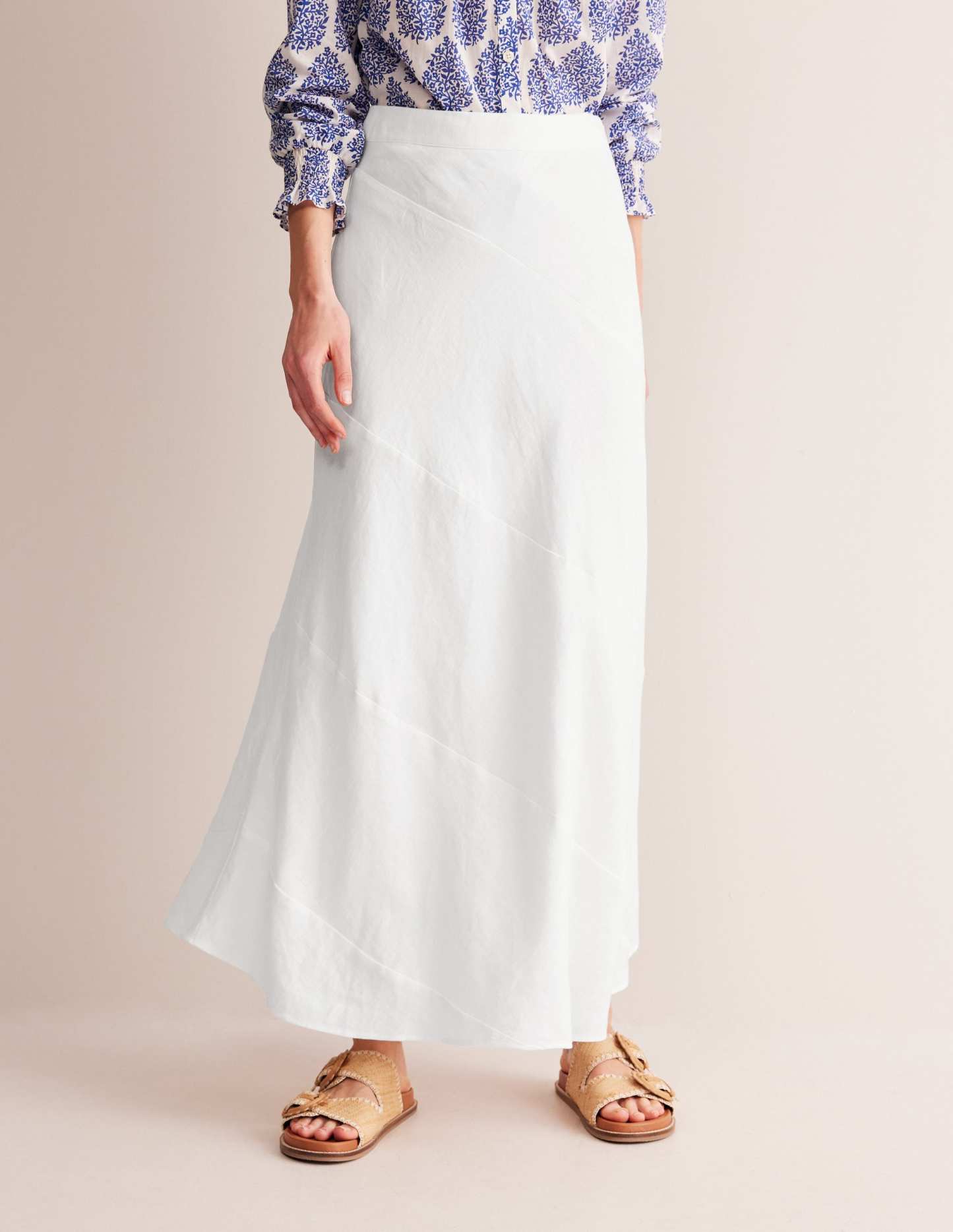 Patchwork Bias-Cut Slip Skirt