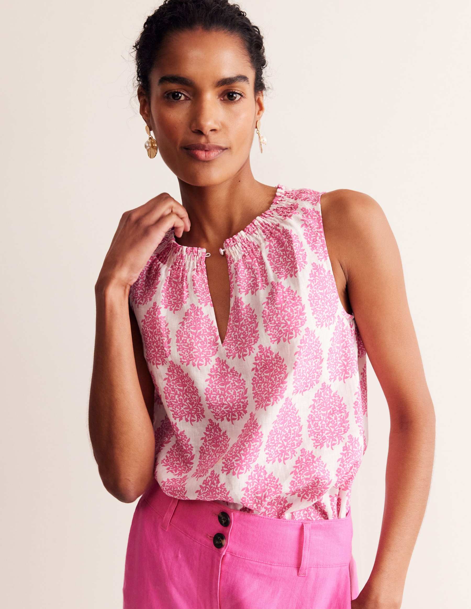 Georgia Linen Sleeveless Top