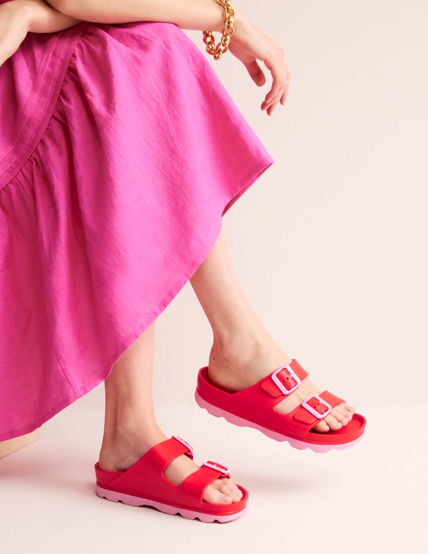 Lyla Double Buckle Slide