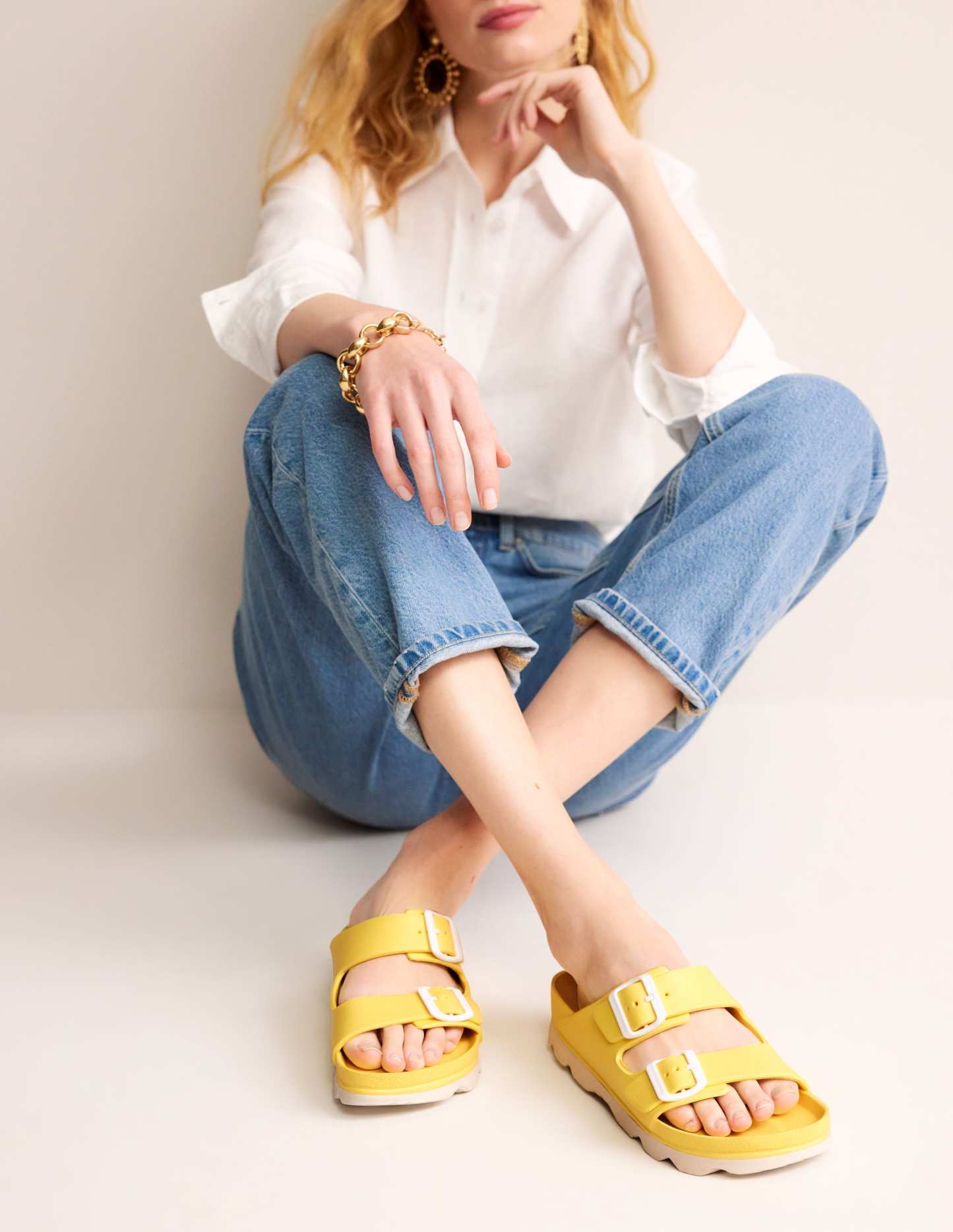 Lyla Double Buckle Slide