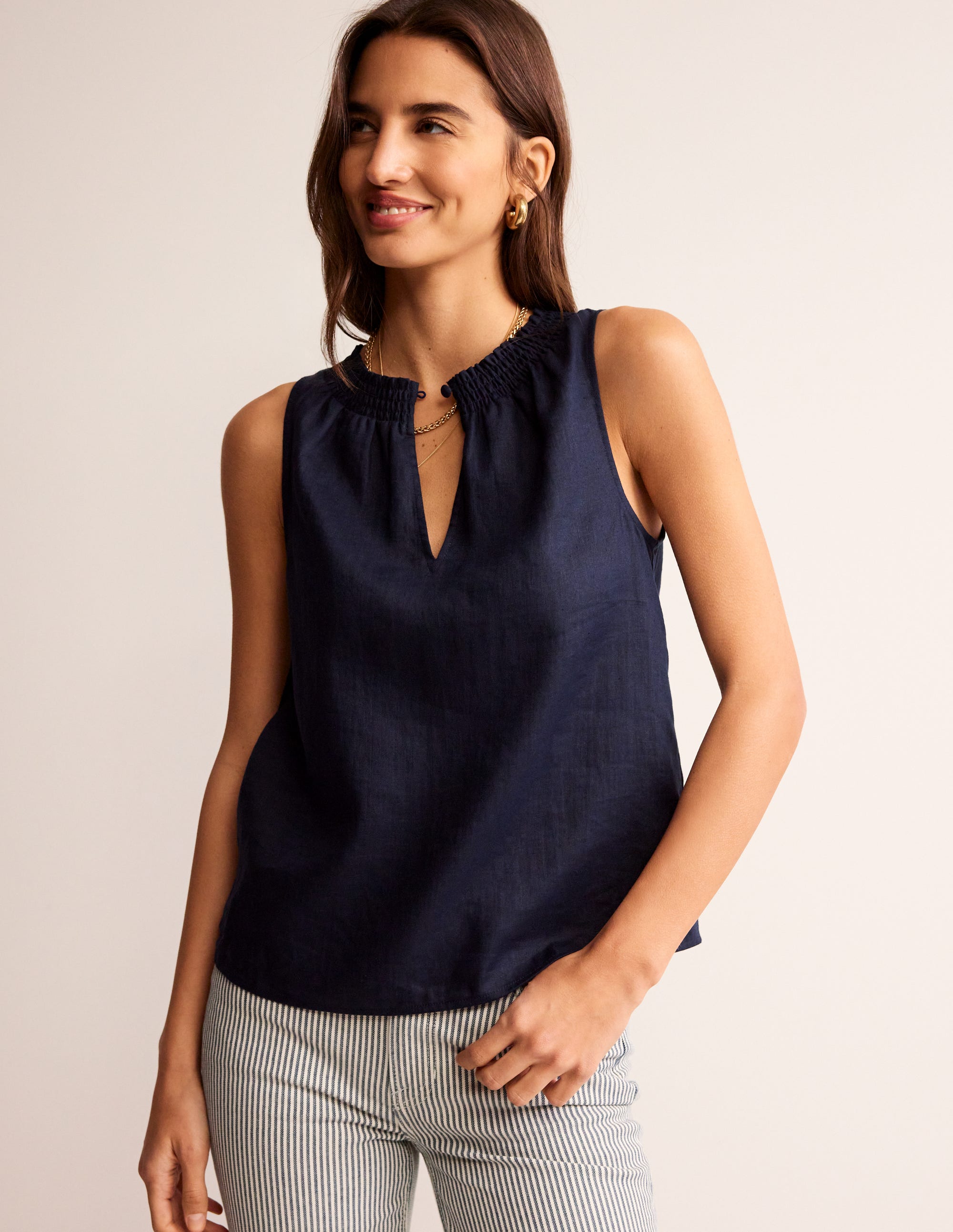 Georgia Linen Sleeveless Top