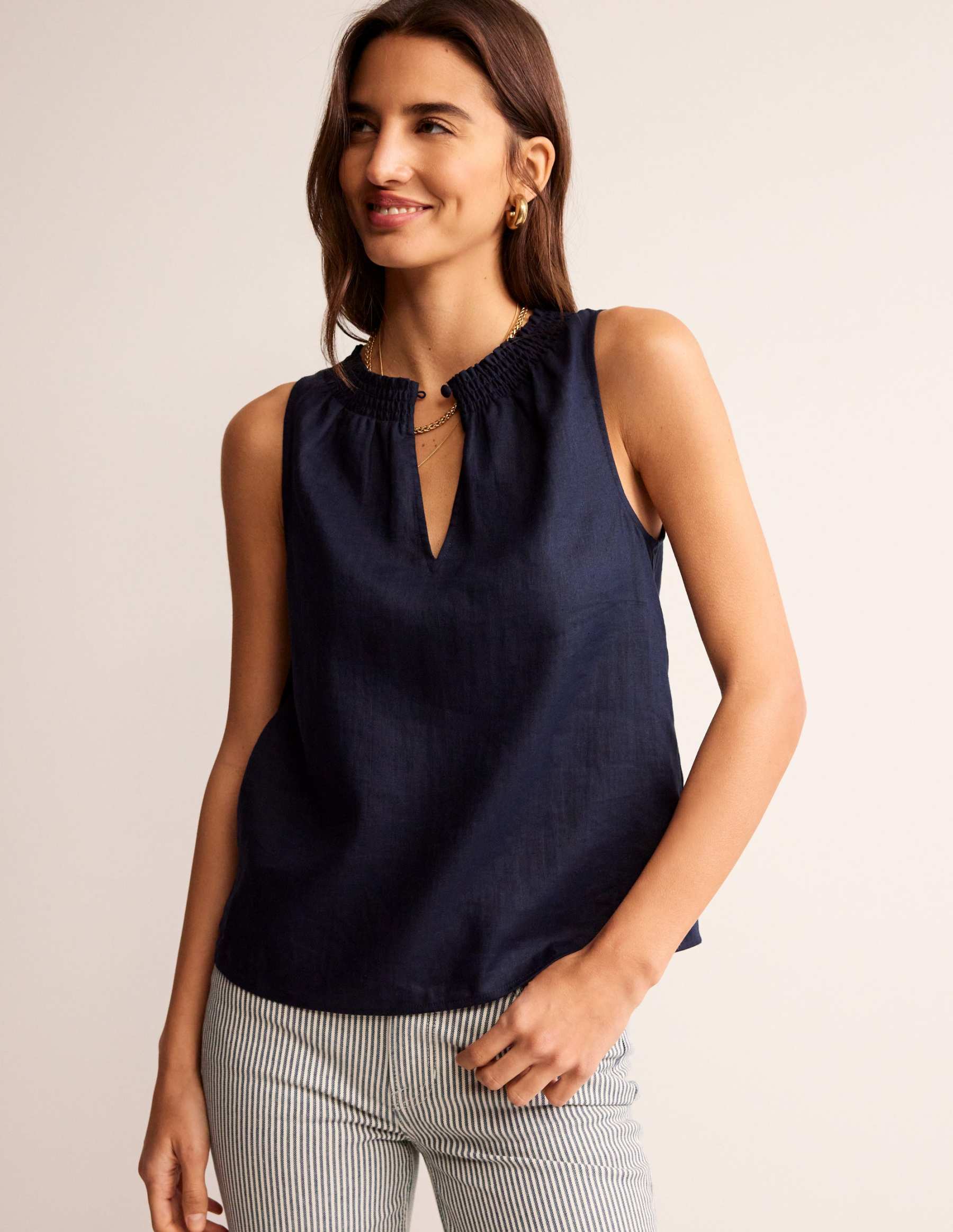 Georgia Linen Sleeveless Top