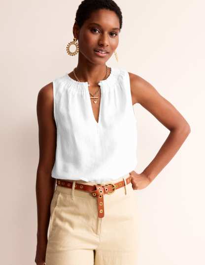 Georgia Linen Sleeveless Top