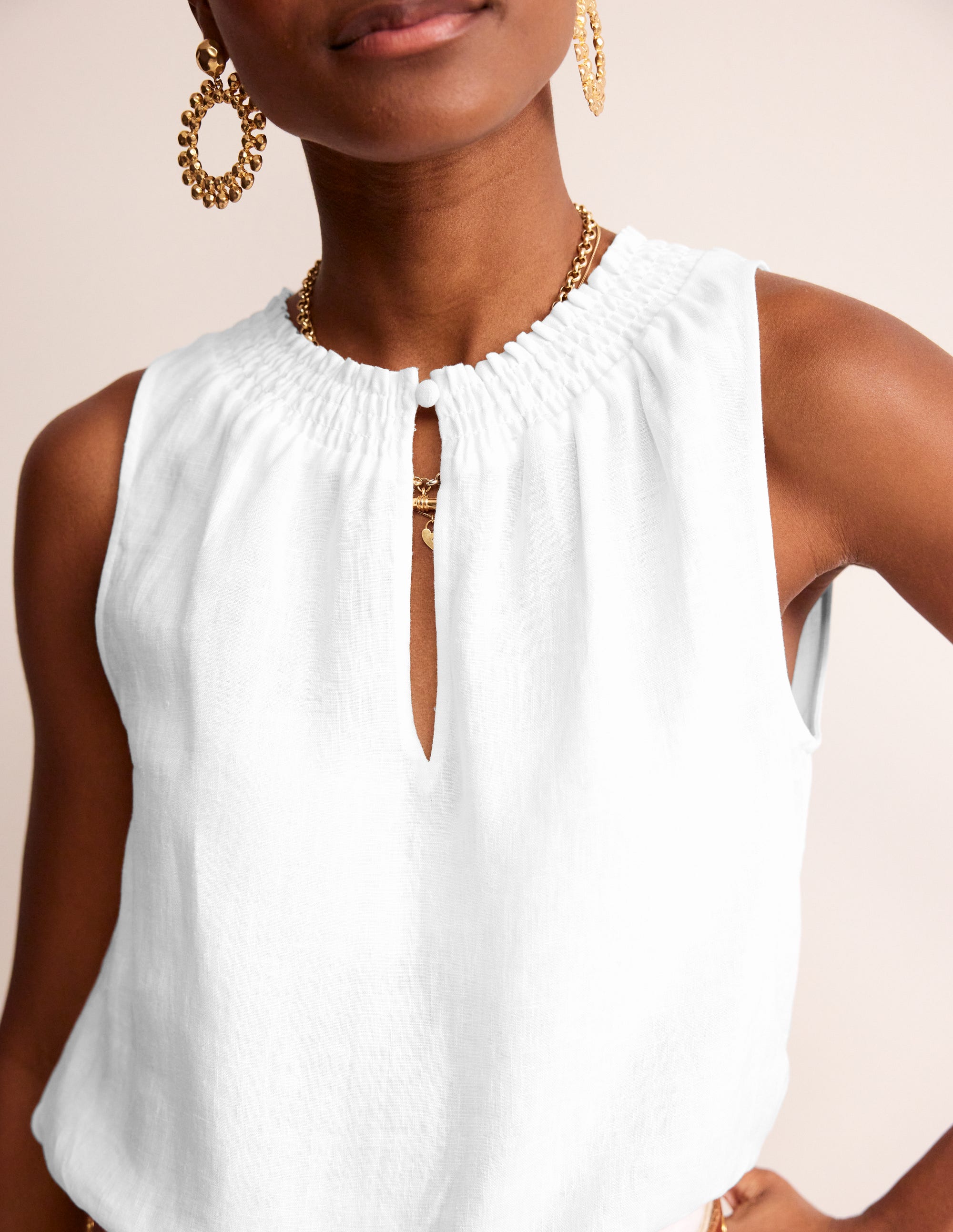 Georgia Linen Sleeveless Top