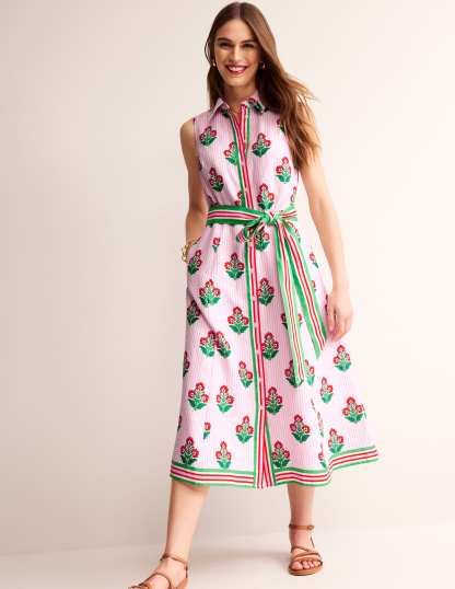 Kate Linen Midi Shirt Dress